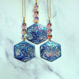 Hexagon Cloud Suncatcher Iridescent Ornament