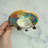 Round Rainbow Jewelry Wall Hanging Ring Dish Necklace Display with Gold Stars