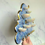 XL Cloud Jewelry Wall Hanging Ring Dish Necklace Display with Gold Moon H