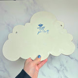 XL Cloud Jewelry Wall Hanging Ring Dish Necklace Display with Gold Moon H