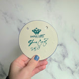 Round Cloud Jewelry Wall Hanging 2 Dish Necklace Display with Gold Stars E