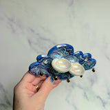 Cloud Jewelry Wall Hanging 2 Dish Necklace Display with Gold Stars C