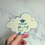 Cloud Jewelry Wall Hanging 2 Dish Necklace Display with Gold Stars C