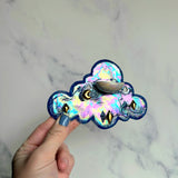 Mini Cloud Jewelry Wall Hanging 1 Dish Necklace Display with Gold Stars B