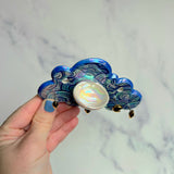 Mini Cloud Jewelry Wall Hanging 1 Dish Necklace Display with Gold Stars A