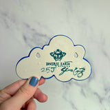 Mini Cloud Jewelry Wall Hanging 1 Dish Necklace Display with Gold Stars A