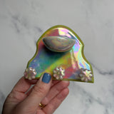 Mini Rainbow Jewelry Wall Hanging Necklace Display Daisy Flowers