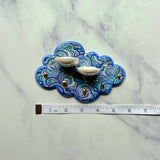 Cloud Jewelry Wall Hanging 2 Dish Necklace Display with Gold Stars C