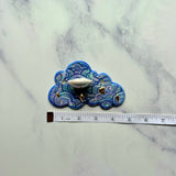 Mini Cloud Jewelry Wall Hanging 1 Dish Necklace Display with Gold Stars A