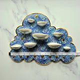 XL Cloud Jewelry Wall Hanging Ring Dish Necklace Display with Gold Moon H