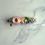 Abalone Coral Reef Pipe, Sea Turtle Ceramic Porcelain Piece