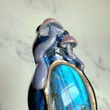 Blue Labradorite Mushroom Pipe Porcelain Ceramic Piece