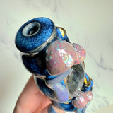 Blue Labradorite Mushroom Pipe Porcelain Ceramic Piece