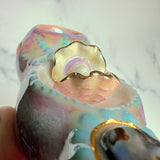 Abalone Clam Pipe Pearl Ceramic Porcelain Piece