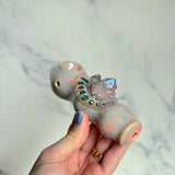 Aura Spirit Quartz Pipe, Pink Dots Crystal Porcelain Ceramic