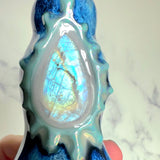 Moonstone Pipe Blue Slime Porcelain Ceramic Smoking Pipe