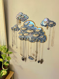 Mini Cloud Jewelry Wall Hanging 1 Dish Necklace Display with Gold Stars B
