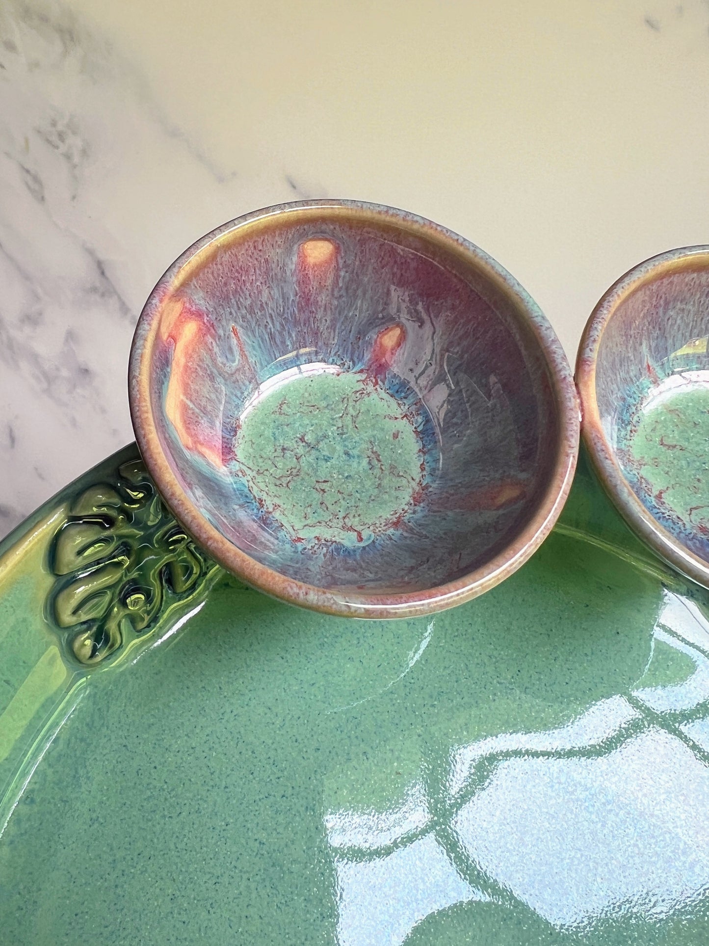 IMPERFECT Monstera Infinity Tray  Pottery Jewelry Dish Serving Platter