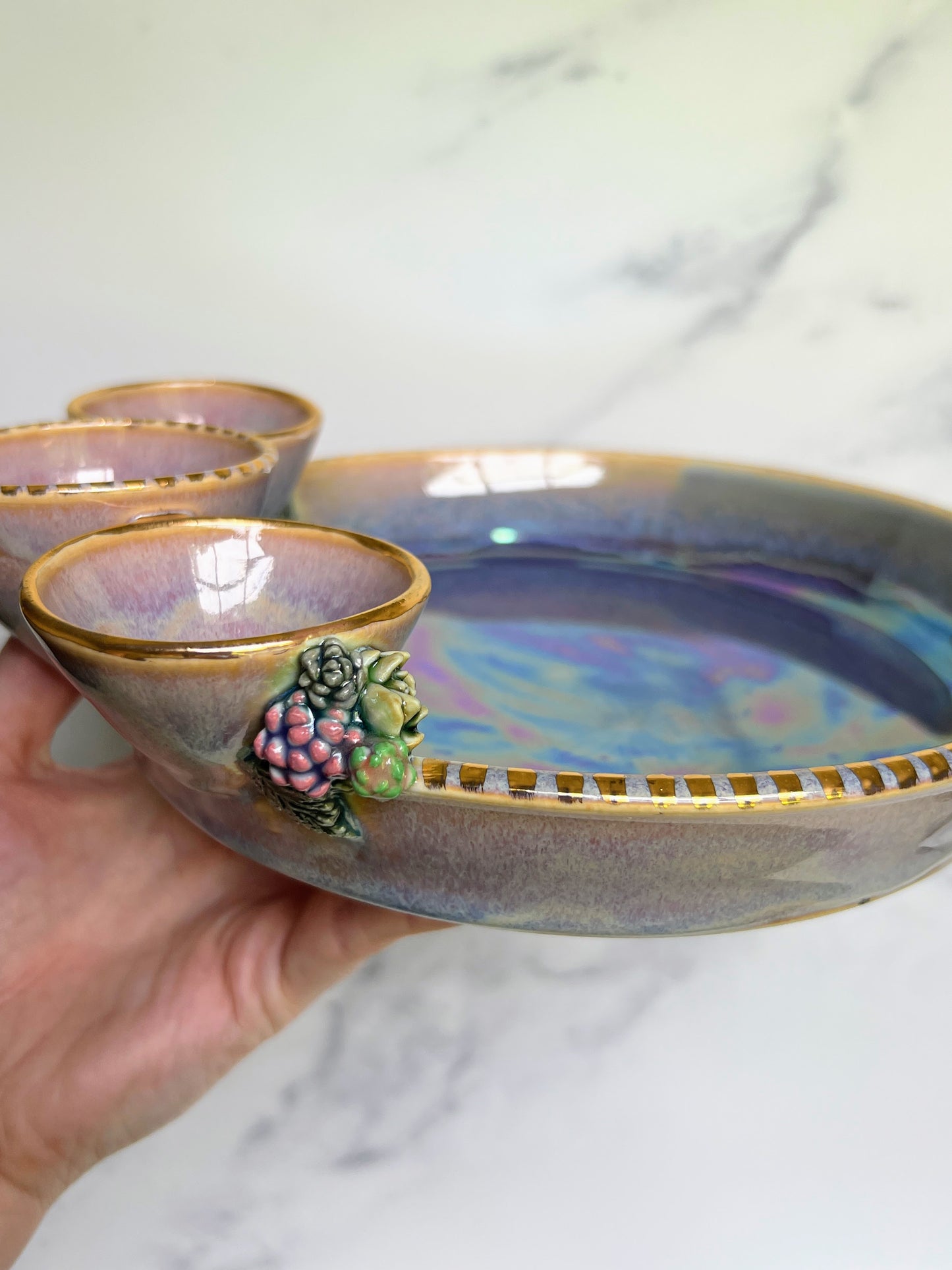 Seed of Life Infinity Tray, Succulent Altar Tray Witchy Jewelry Dish Platter