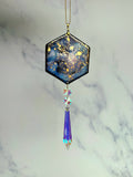 Galaxy Suncatcher Gold Stars Ornament Prisms A