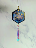 Galaxy Suncatcher Gold Stars Ornament Prisms A