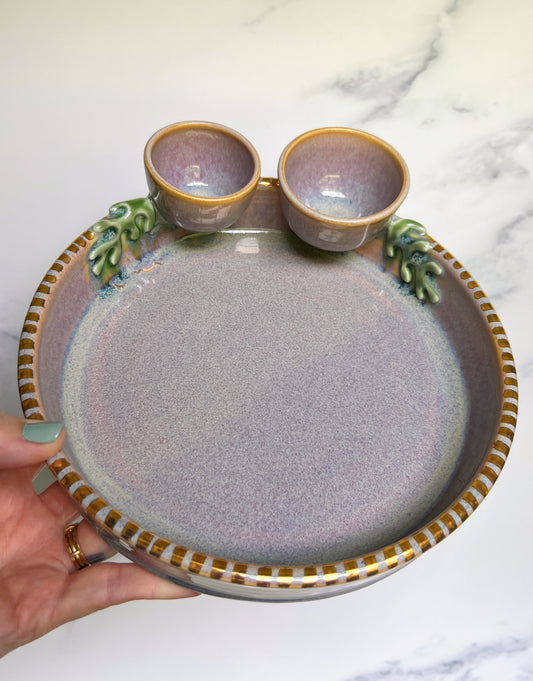 Light Purple Infinity Tray, Altar Tray Witchy Jewelry Dish Platter