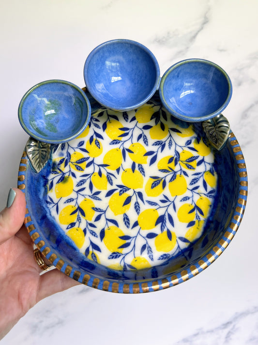 Lemon Infinity Tray, Altar Tray Witchy Jewelry Dish Platter