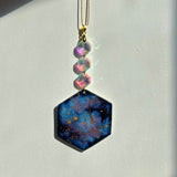 Galaxy Suncatcher Gold Stars Ornament Prisms D