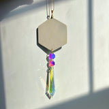 Galaxy Suncatcher Gold Stars Ornament Prisms C