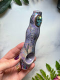 Skull Labradorite Pipe, Skeleton Mermaid Porcelain Smoking Pipe Clay Pipe