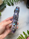 Skull Labradorite Pipe, Skeleton Mermaid Porcelain Smoking Pipe Clay Pipe