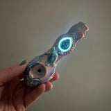 Abalone Pipe - Pink with Sea Turtle
