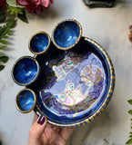 Space Whale Tray, Astronaut Moon Tray Jewelry Tray Witchy Incense Altar Dish