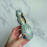 Abalone Moon Pipe with Gold