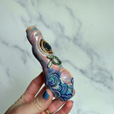 Abalone Pipe - Pink with Sea Turtle