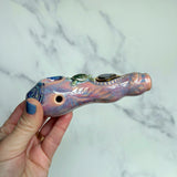 Abalone Pipe - Pink with Sea Turtle