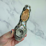 Tangerine Quartz Pipe Carved