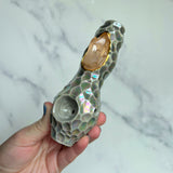 Tangerine Quartz Pipe Carved