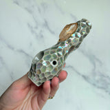 Tangerine Quartz Pipe Carved