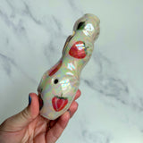 Rose Quartz Heart Pipe Strawberry