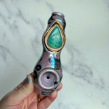 Purple Snake Chrysocolla Pipe