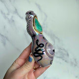 Purple Snake Chrysocolla Pipe