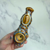 Tigers Eye Porcelain Pipe