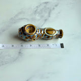 Tigers Eye Porcelain Pipe