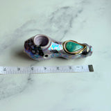 Purple Snake Chrysocolla Pipe