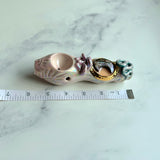 Abalone Pipe with Snake and Mushroom