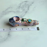 Abalone Pipe - Pink with Sea Turtle