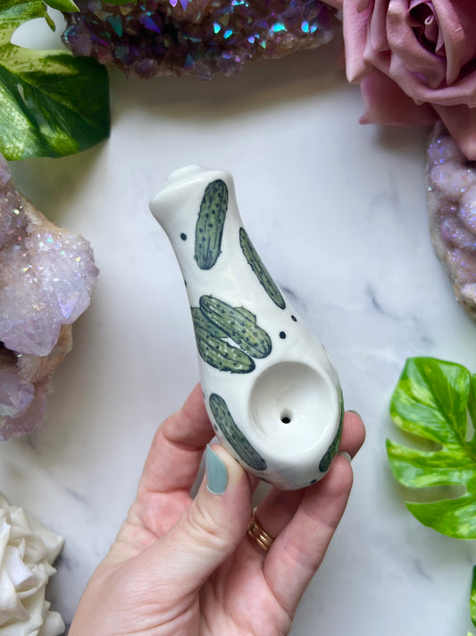 Pickle Pipe Ceramic Porcelain Smoking Pipe