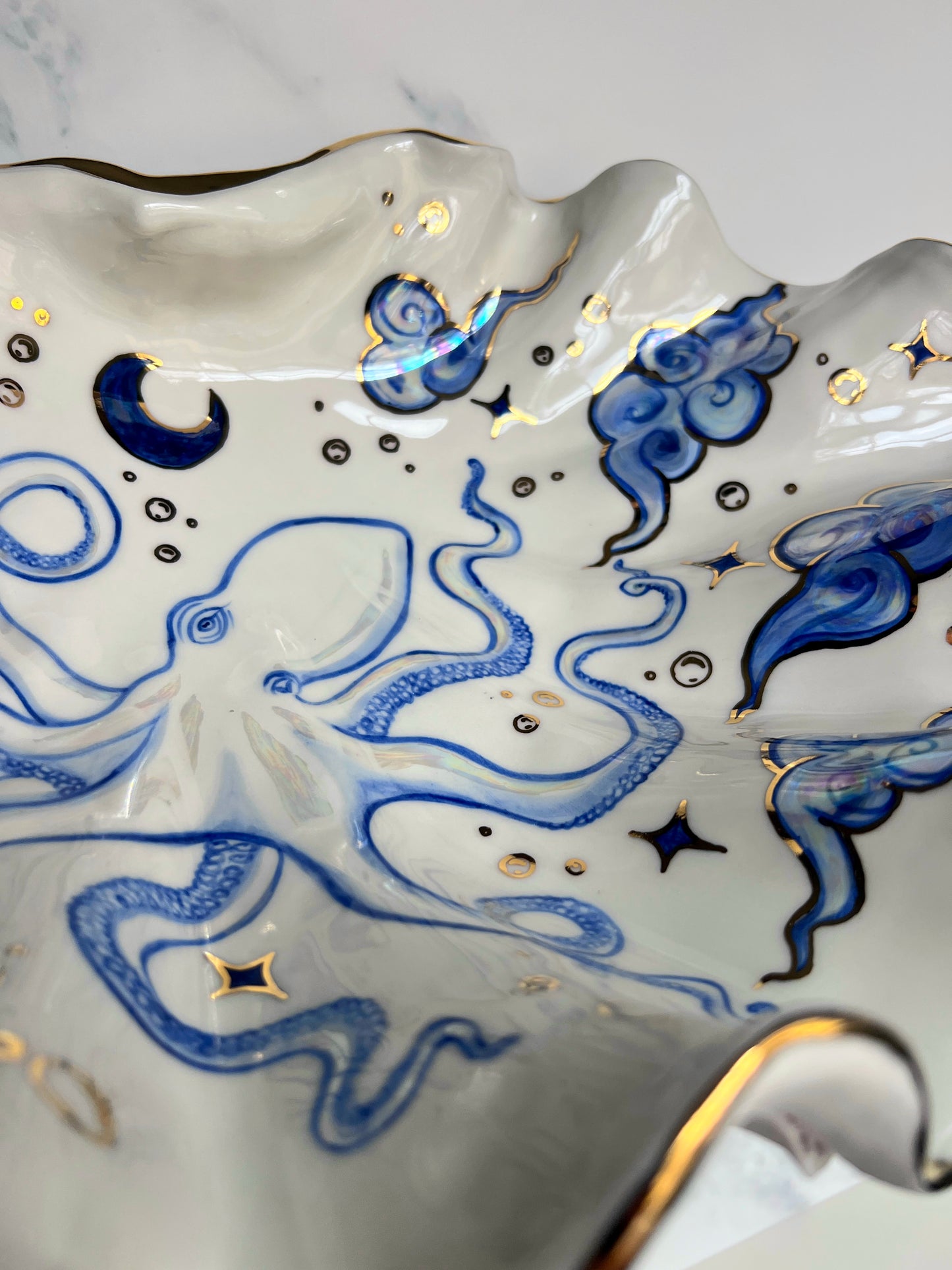 Giant Clam Shell Octopus Bowl Sculpture