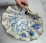 Giant Clam Shell Octopus Bowl Sculpture